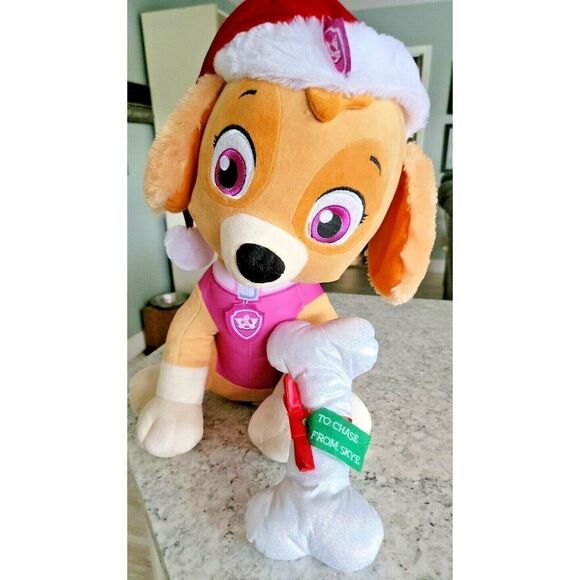 Nickelodeon Paw Patrol Skye Plush 22 Inch Large In Great Shape Christmas Theme - Picture 1 of 9